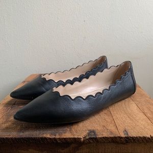 Adrienne Vittadini Ballet Flats With Scallop Trim